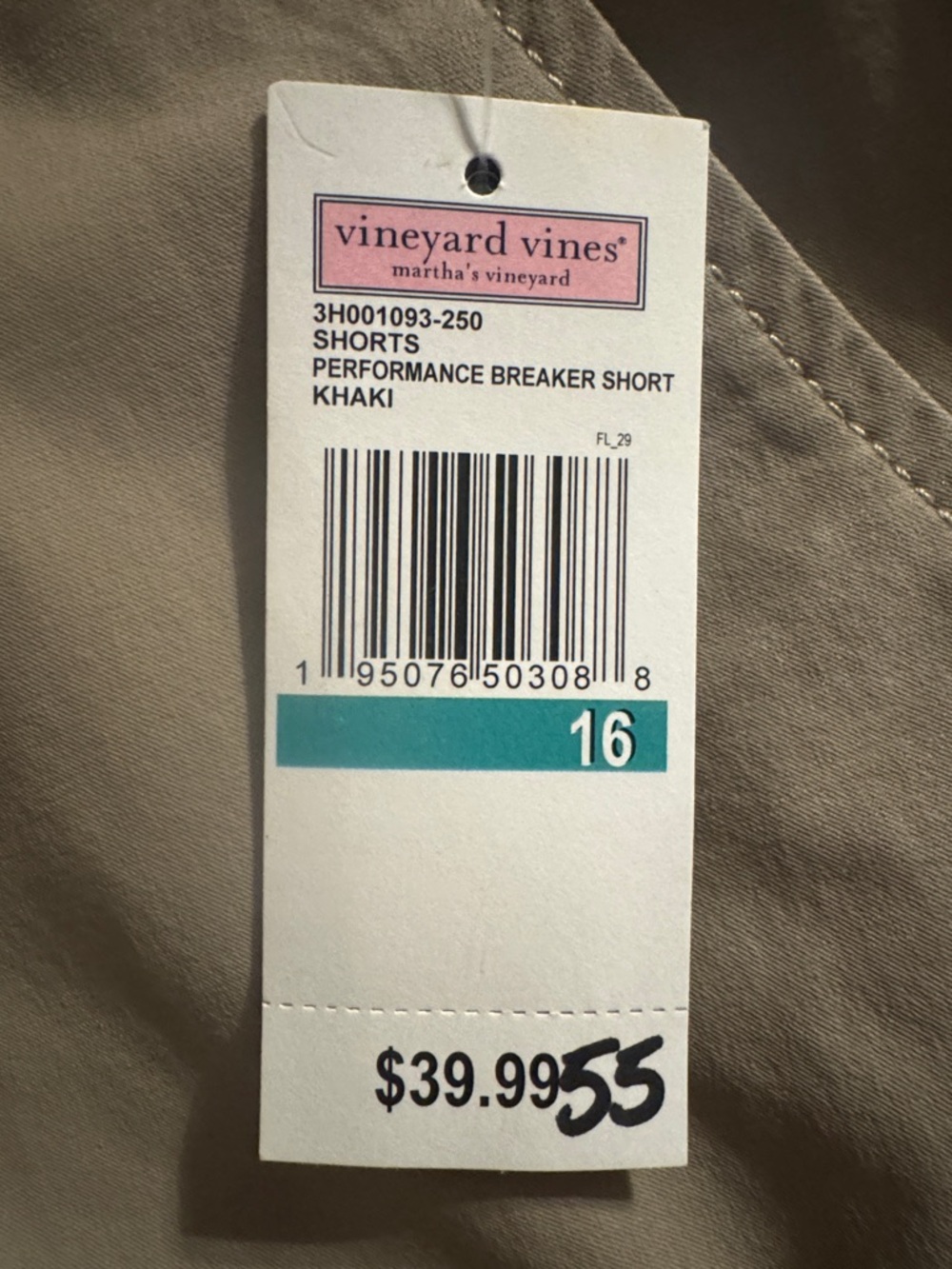 Vineyard Vines Boys Light Gray Chino Shorts - Picture 5 of 5